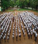 Getting all set for the Flag Hoisting